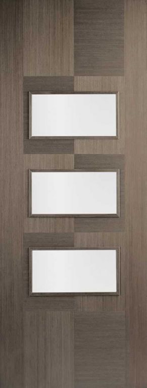 LPD Chocolate Grey Apollo glazed internal door - 838 x 1981 x 35mm